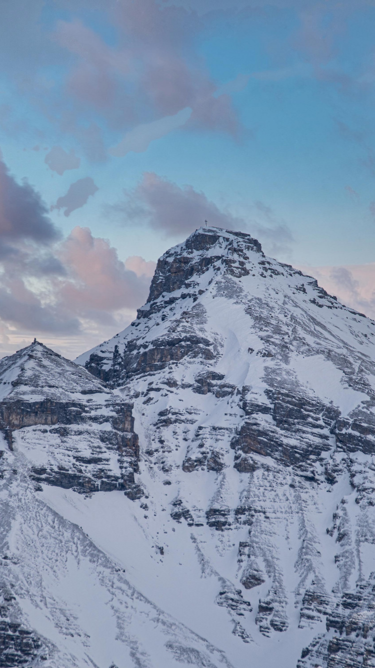 Обои гора, горный хребет, Альпы, саммит, горный рельеф в разрешении 750x1334