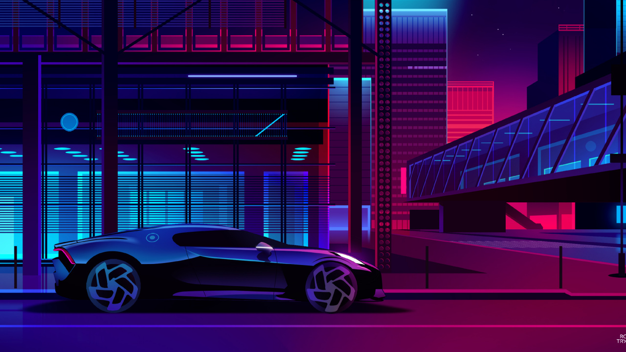 Обои Бугатти Ла Вуатюр Нуар, bugatti, авто, спорткар, суперкар в разрешении 1280x720