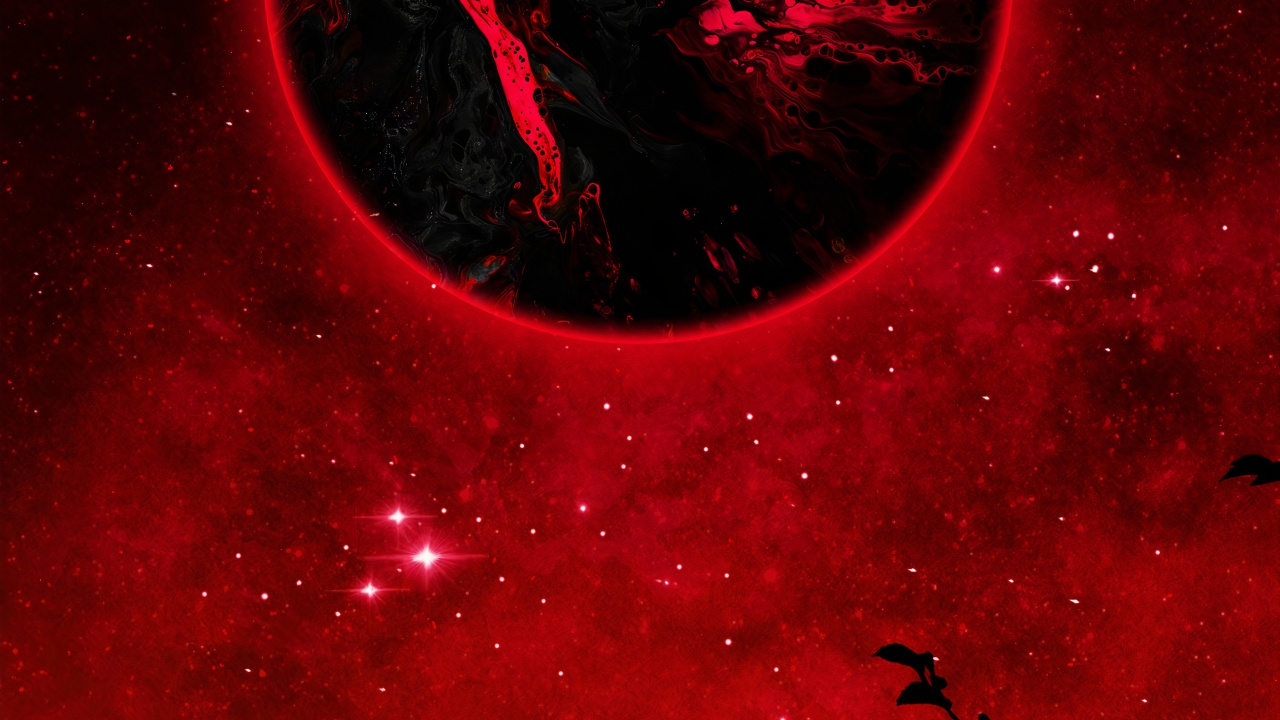 Обои лист, векторная графика, ветвь, дерево, силуэт в разрешении 1280x720