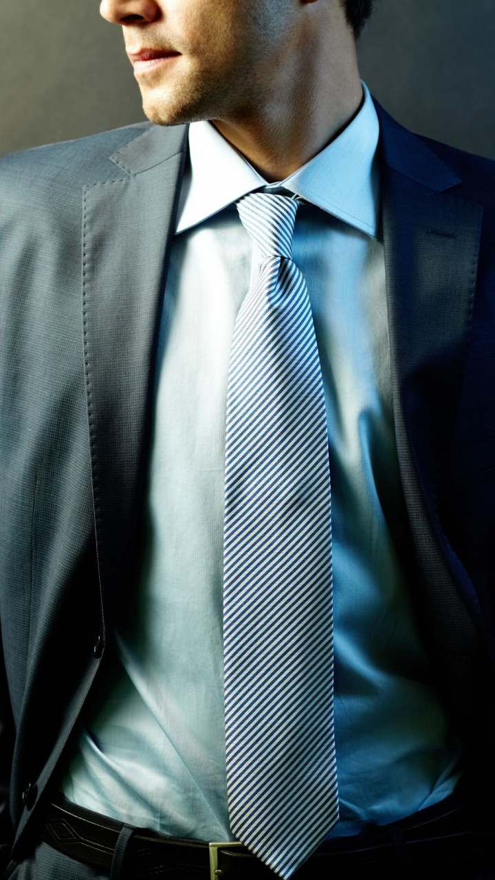 Обои официальная одежда, верхняя одежда, рубашка, белые воротнички, галстук в разрешении 720x1280