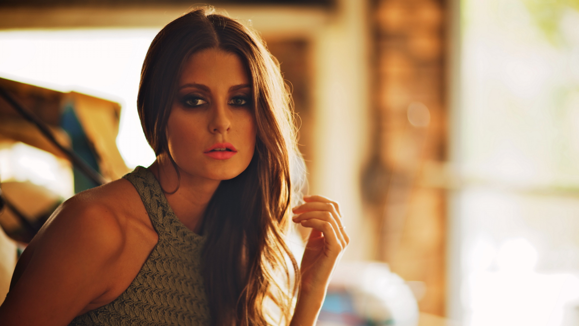 Обои портрет, красота, каштановые волосы, модель, Джим рейнор в разрешении 1920x1080