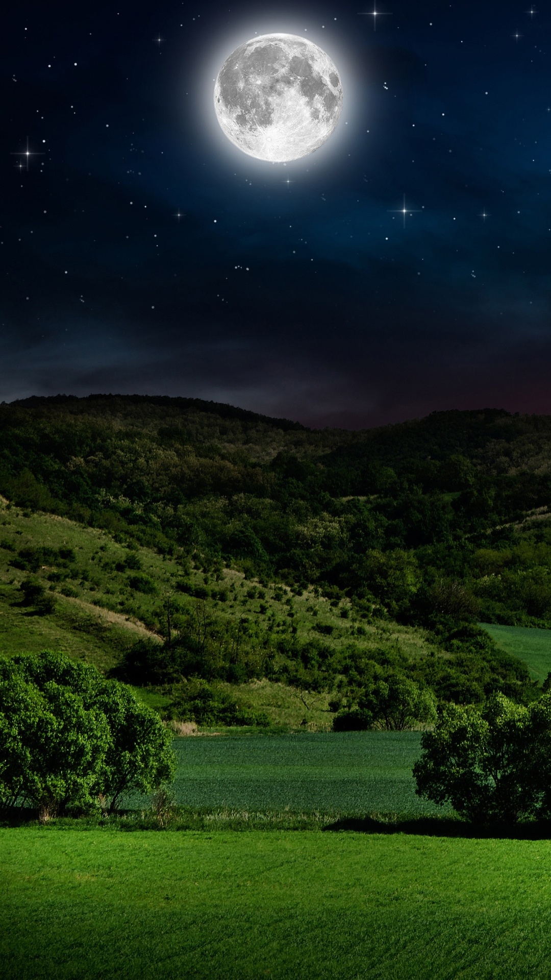 Обои природа красивая луна, луна, природа, естественный спутник, земля в разрешении 1080x1920