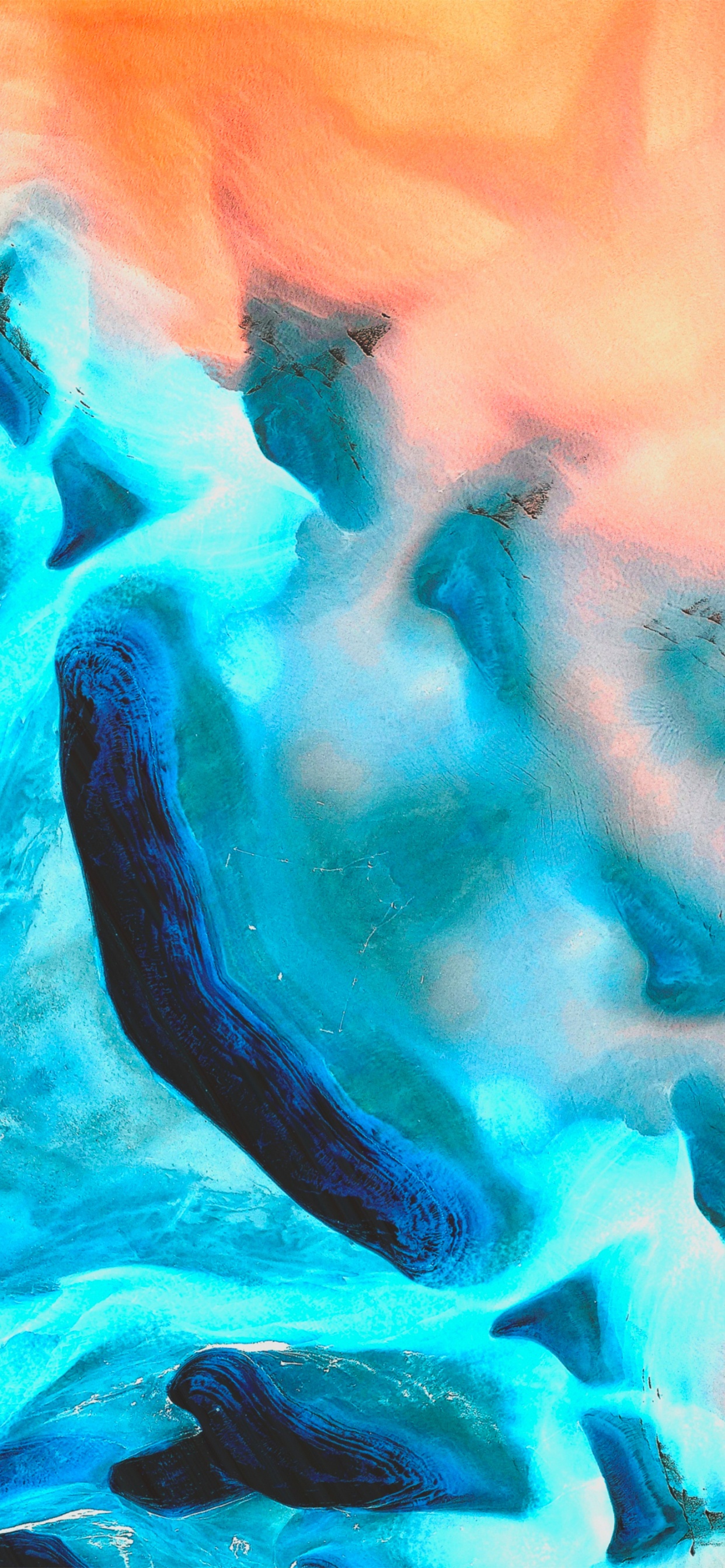 Обои акварельные краски, huawei p10 lite, Huawei, вода, жидкий в разрешении 1242x2688