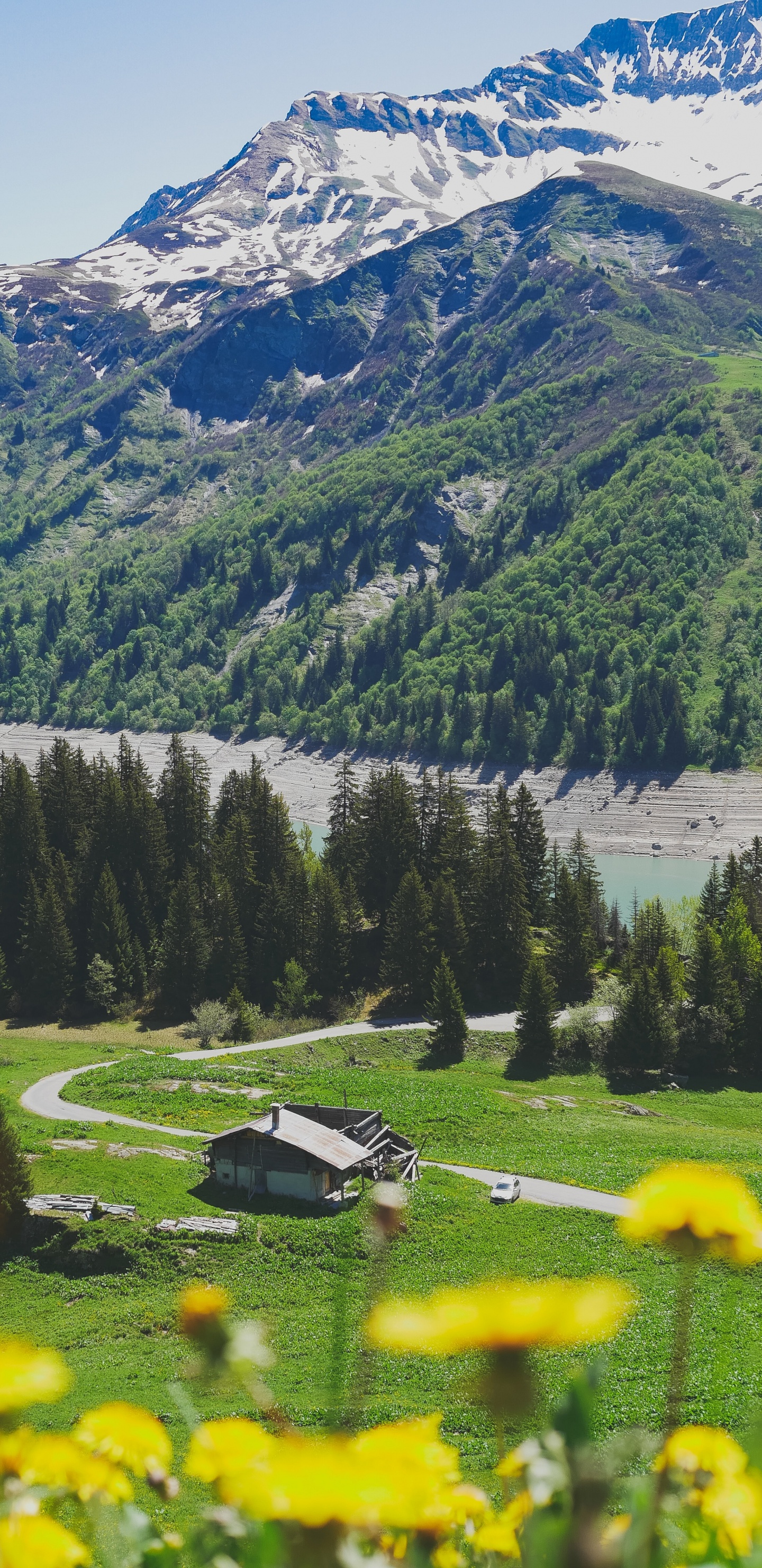 Обои нагорье, природный ландшафт, apple, горный хребет, горный рельеф в разрешении 1440x2960