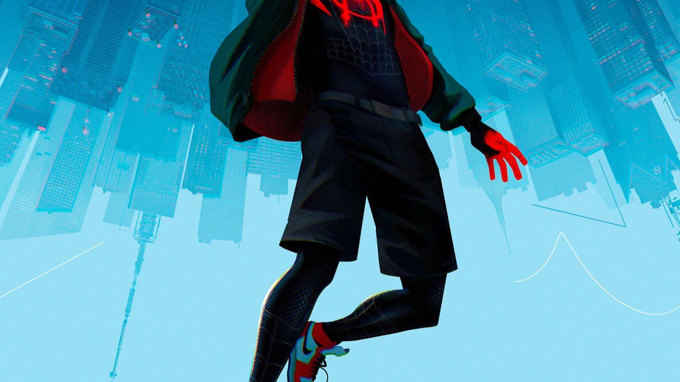 Обои Человек-паук: Через вселенные, человек-паук, Гвен Стейси, постер, комиксы Марвел в разрешении 1366x768