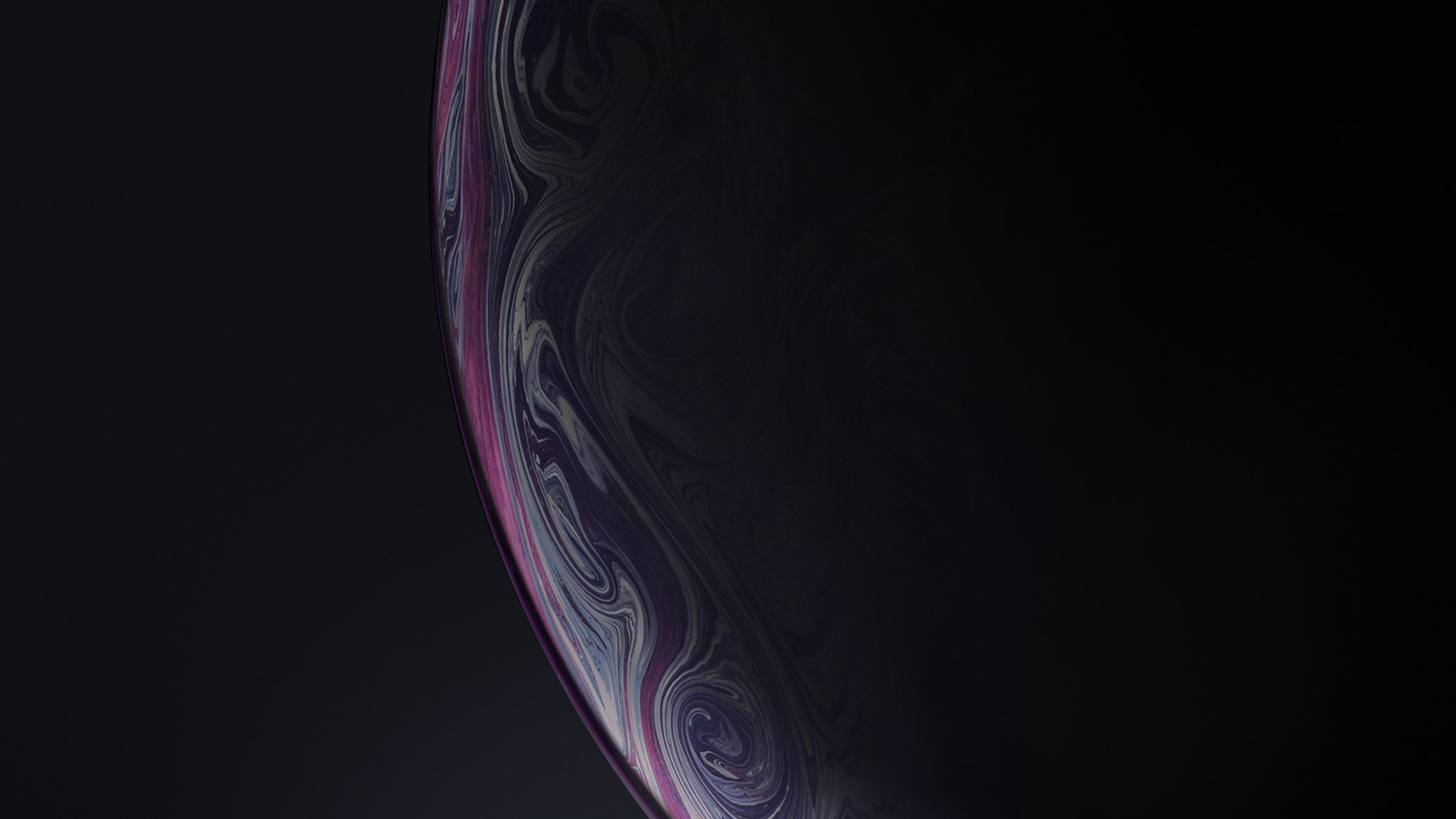 Обои атмосфера, apple, iOS 12, темнота, астрономический объект в разрешении 2560x1440