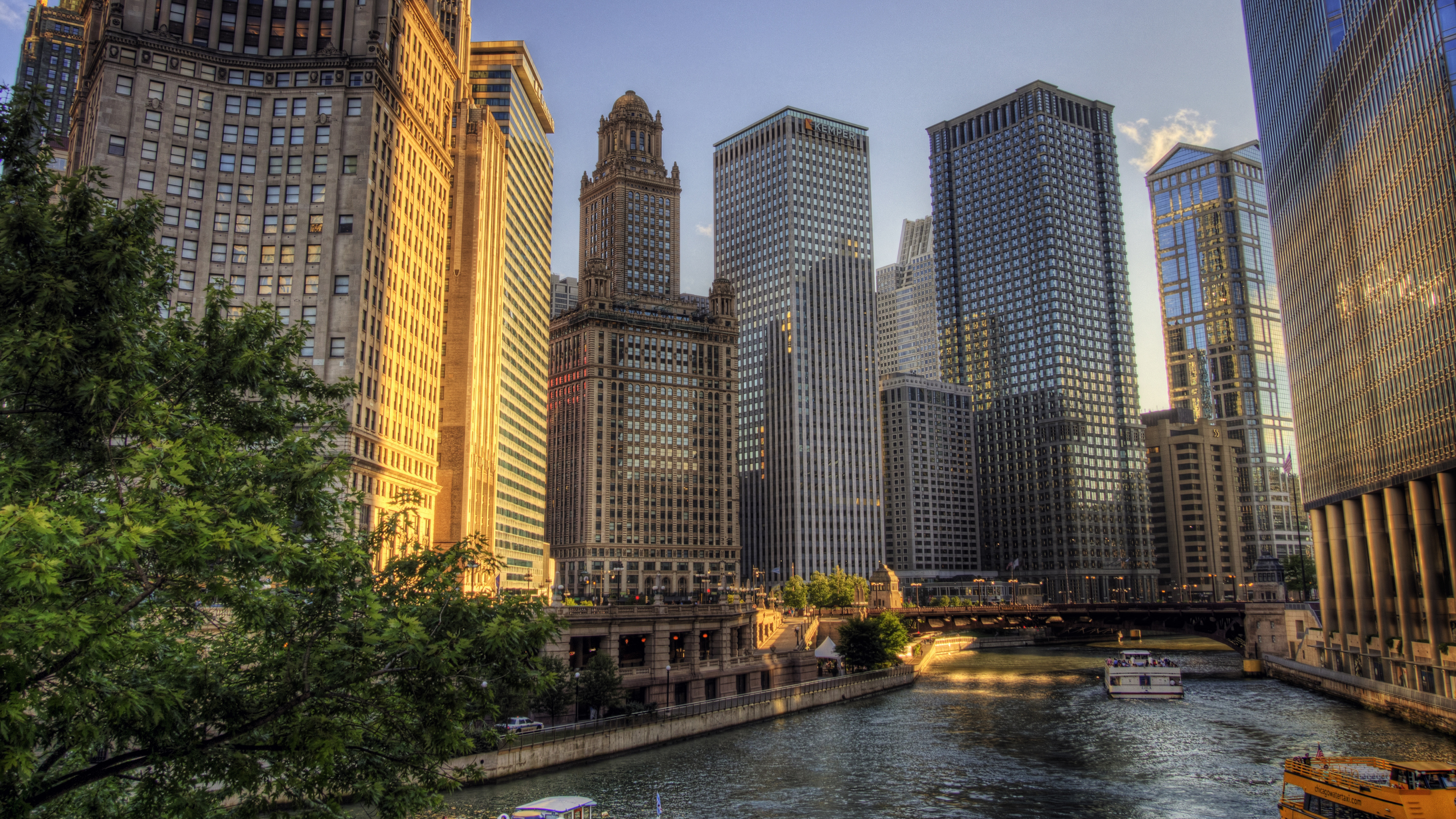 Обои Чикаго, город, небоскреб, городской район, городской пейзаж в разрешении 3840x2160