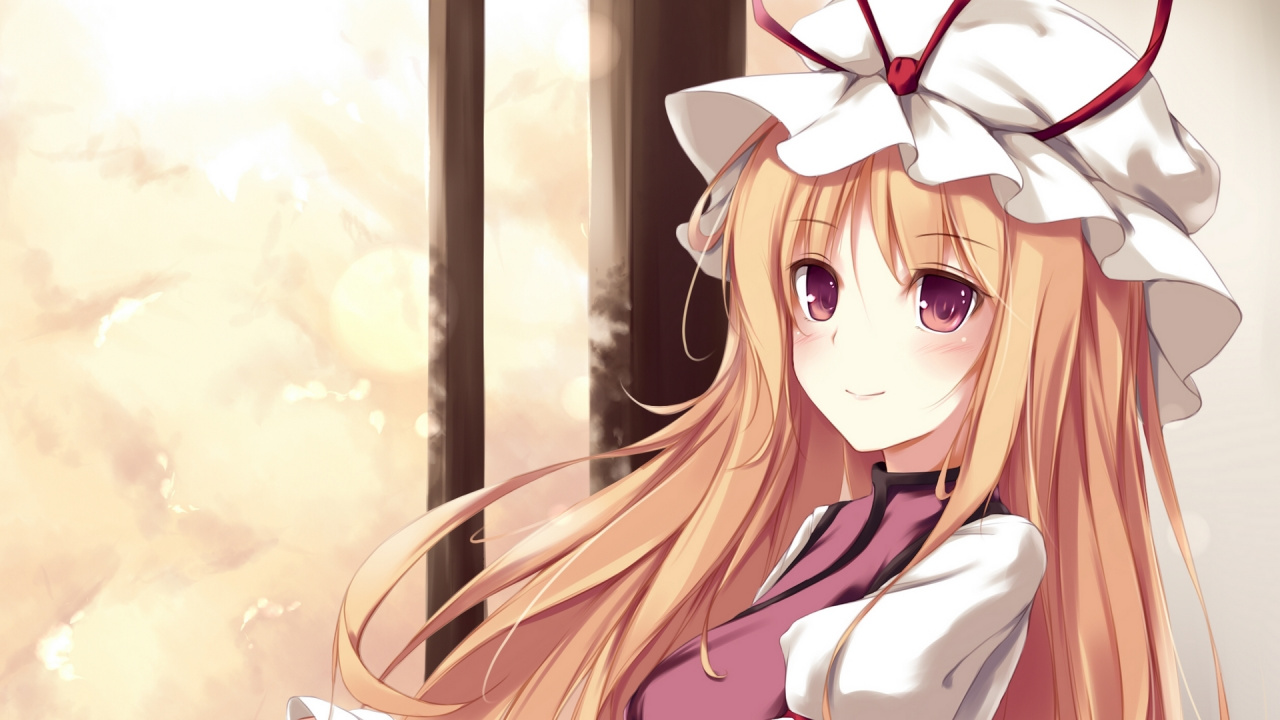 Обои проект тохо, волосы, кожа, рот, мультфильм в разрешении 1280x720