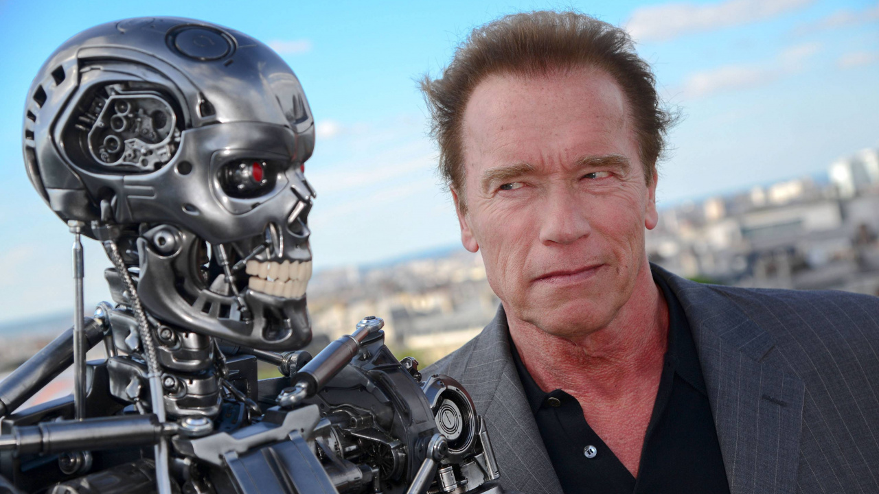 Обои Арнольд Шварценеггер, Терминатор генезис, Терминатор, технологии, робот в разрешении 1280x720