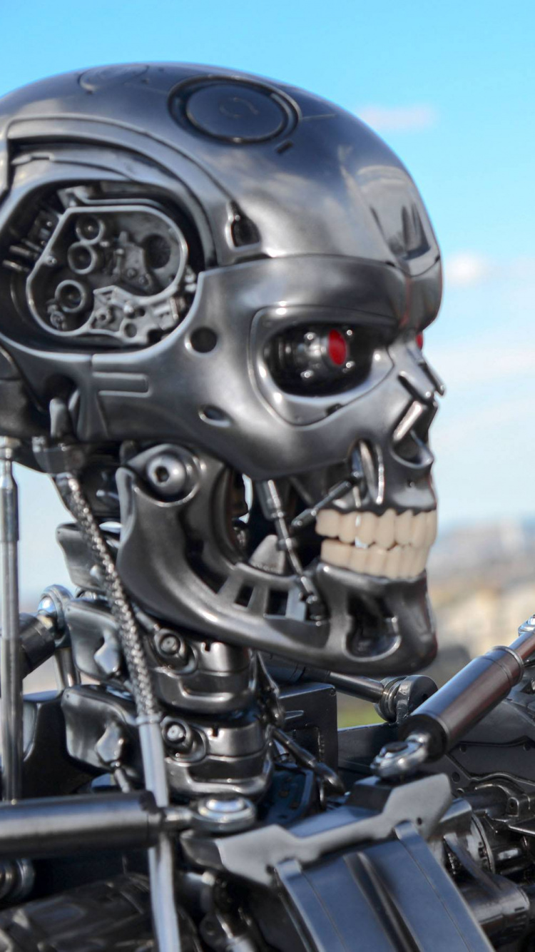Обои Арнольд Шварценеггер, Терминатор генезис, Терминатор, технологии, робот в разрешении 750x1334