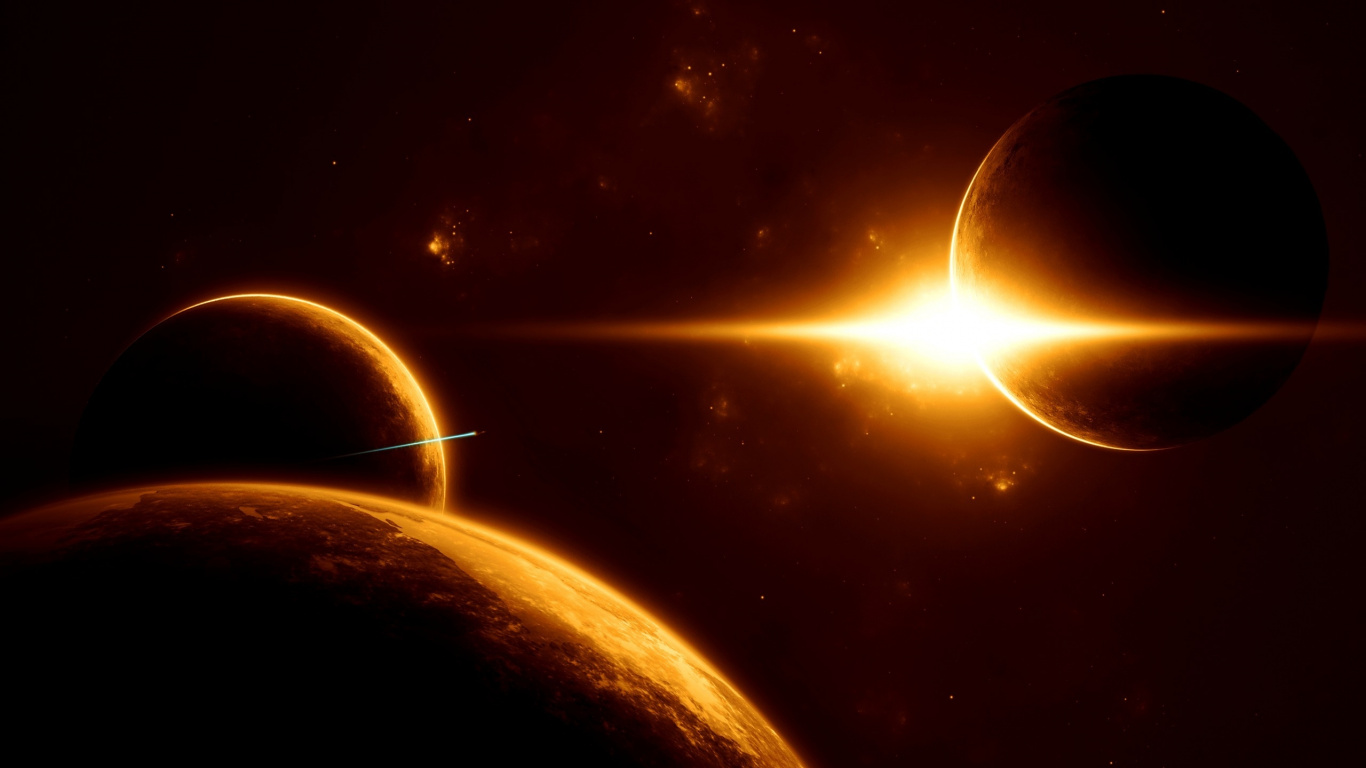 Обои планета, астрономический объект, атмосфера, космическое пространство, космос в разрешении 1366x768