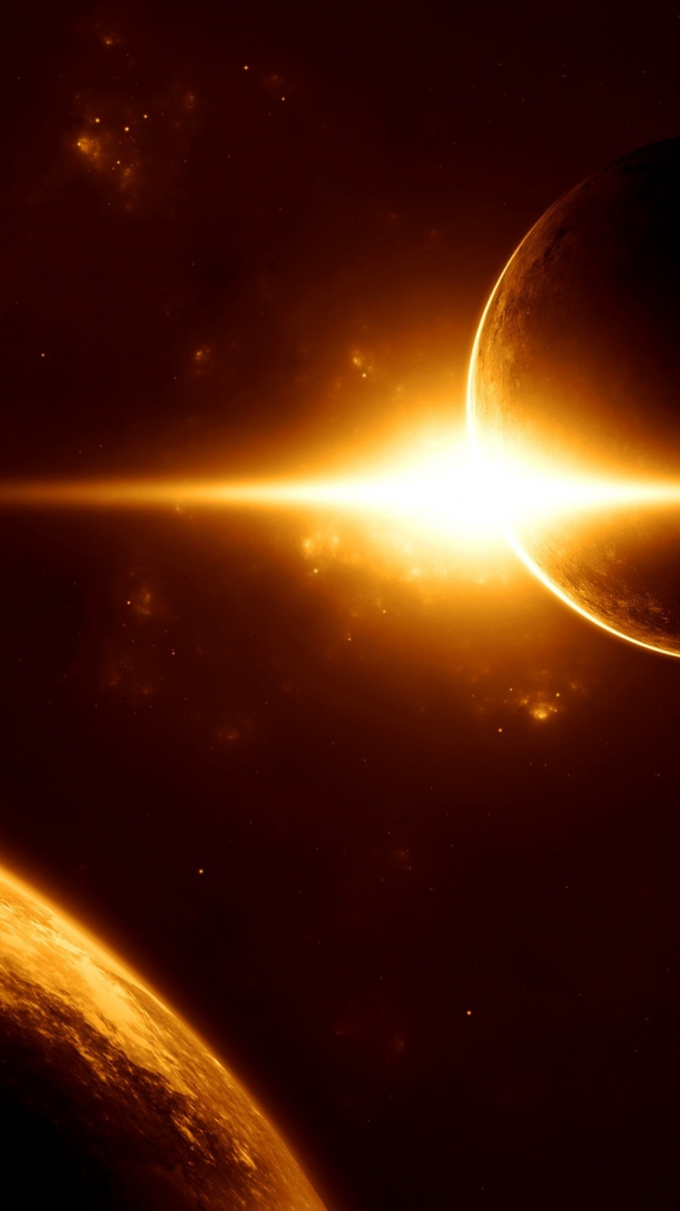 Обои планета, астрономический объект, атмосфера, космическое пространство, космос в разрешении 750x1334