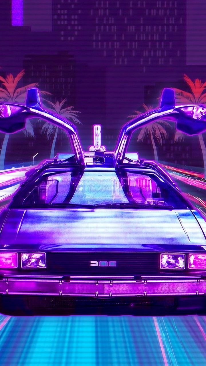 Обои неон, пурпур, технологии, гонки видео игры, уличные гонки в разрешении 720x1280