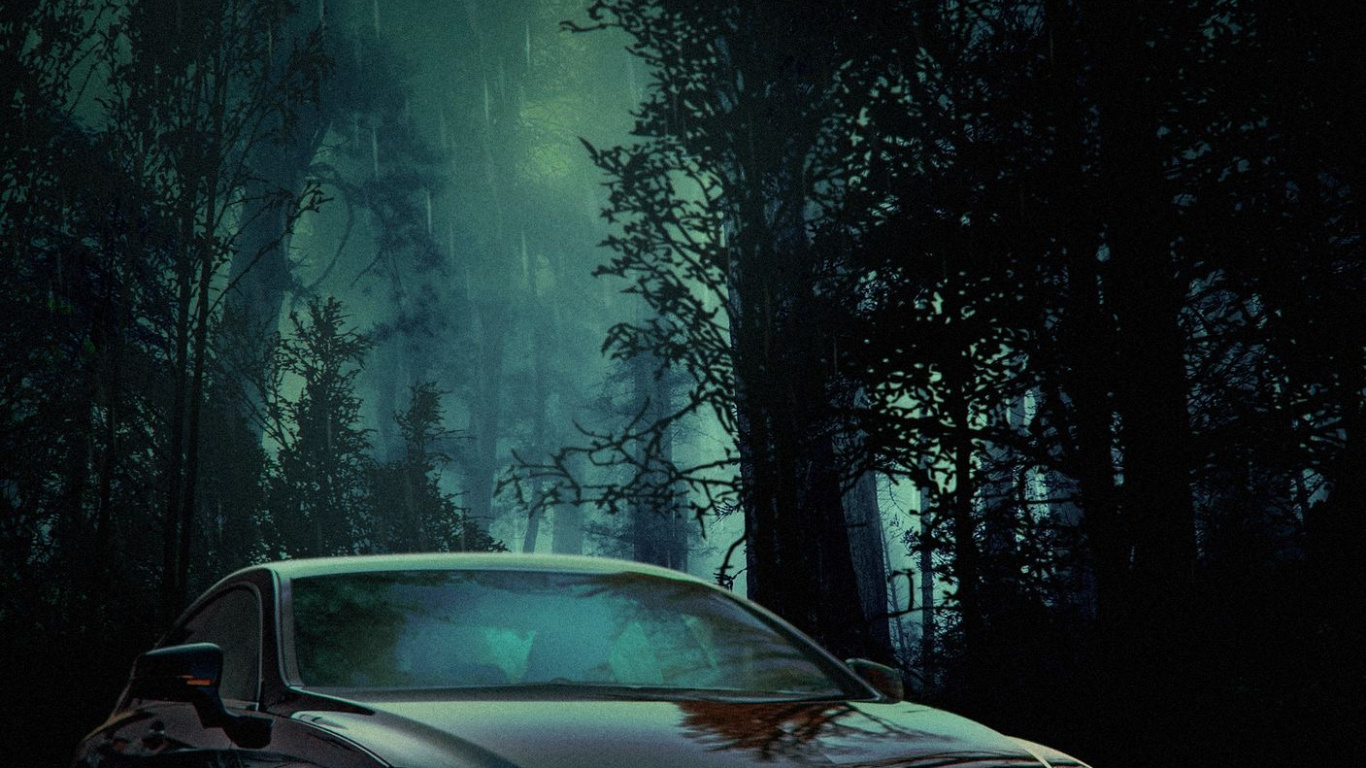 Обои отражение, колесо, шина, легковые автомобили, решетка в разрешении 1366x768