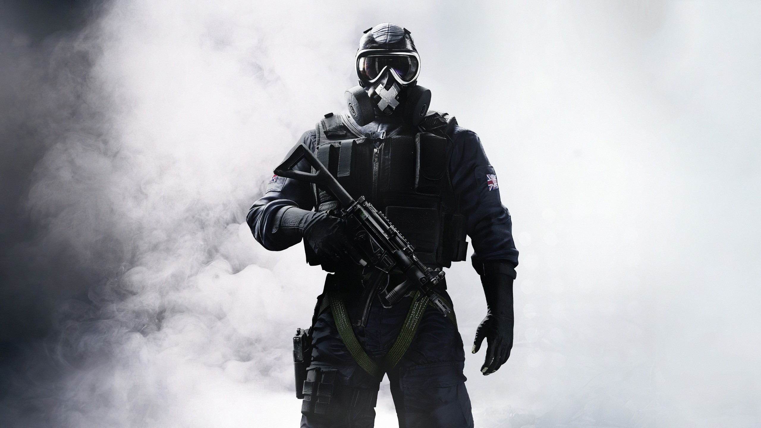 Обои tom clancys rainbow six, солдат, стояние, головной убор, удар в разрешении 2560x1440