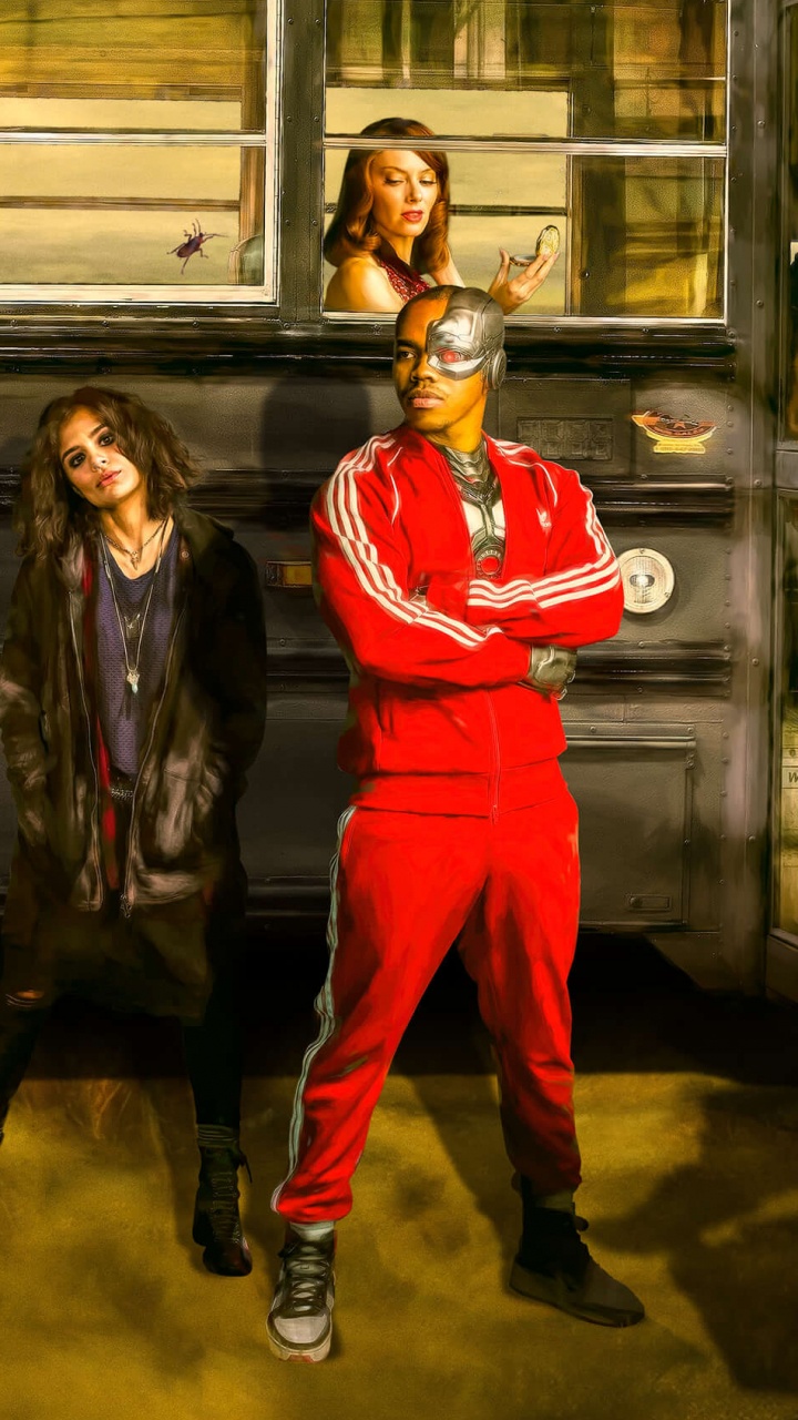 Обои Doom Патруль, начальник, Robotman, Отрицательный Человек, Вселенная DC в разрешении 720x1280