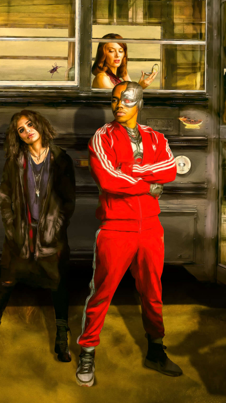 Обои Doom Патруль, начальник, Robotman, Отрицательный Человек, Вселенная DC в разрешении 750x1334