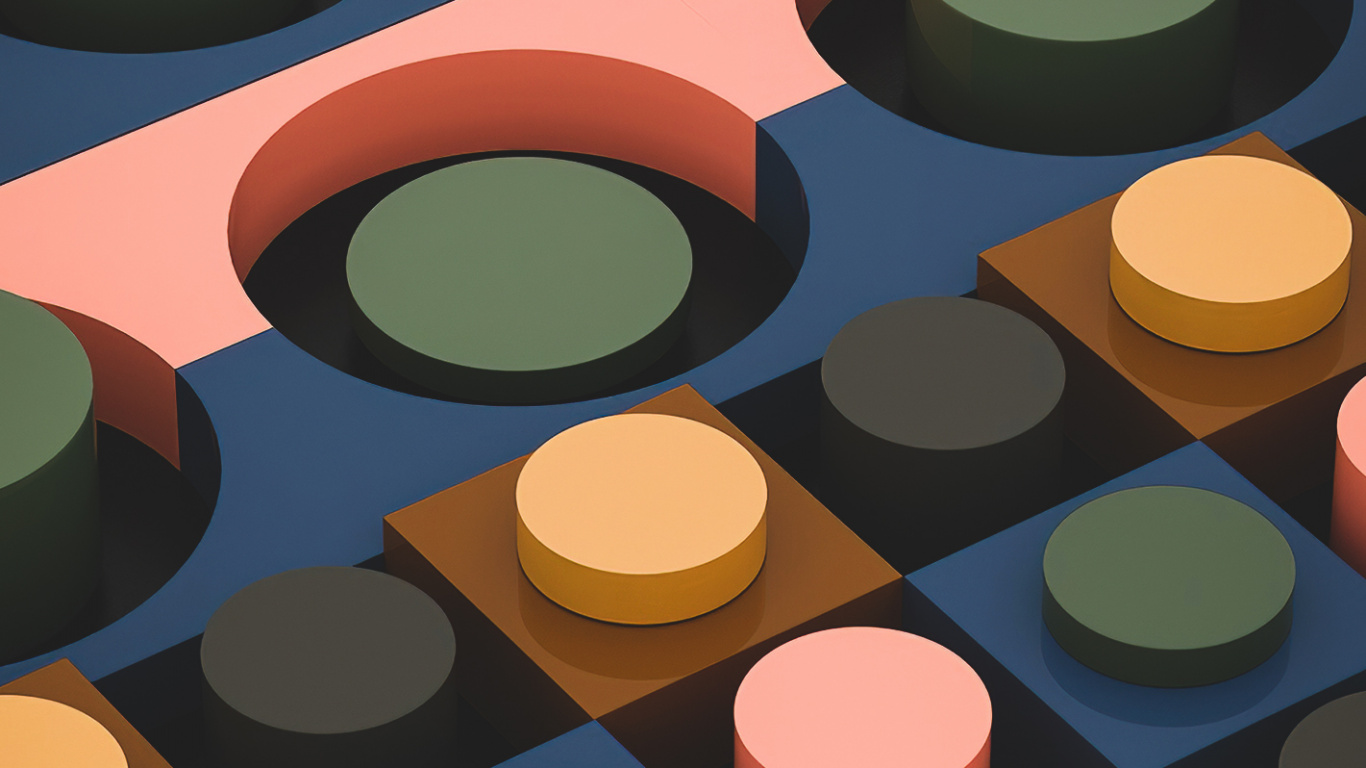 Обои узор, коричневый цвет, красочность, свет, черный в разрешении 1366x768