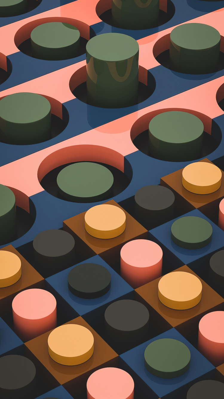 Обои узор, коричневый цвет, красочность, свет, черный в разрешении 750x1334