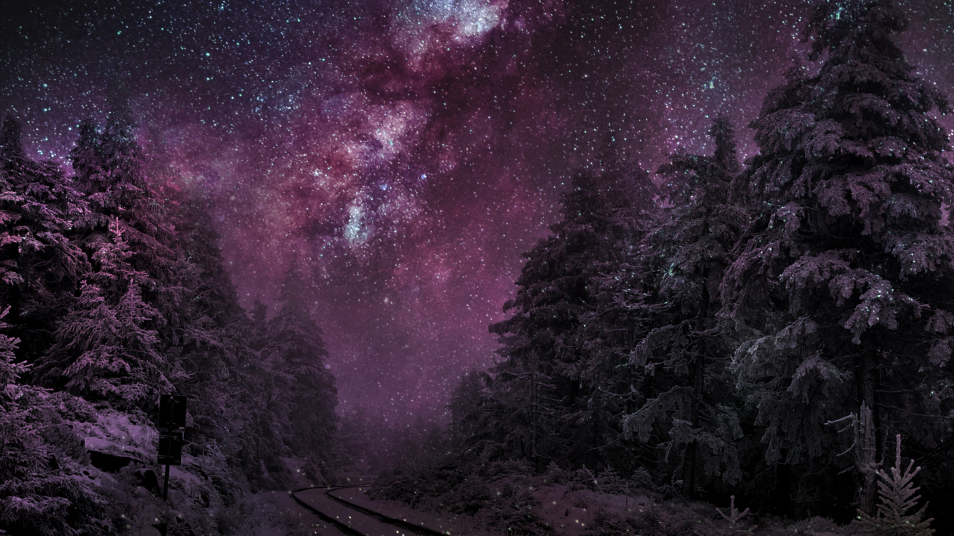 Обои природа, атмосфера, окружающая среда, пурпур, природный ландшафт в разрешении 1366x768