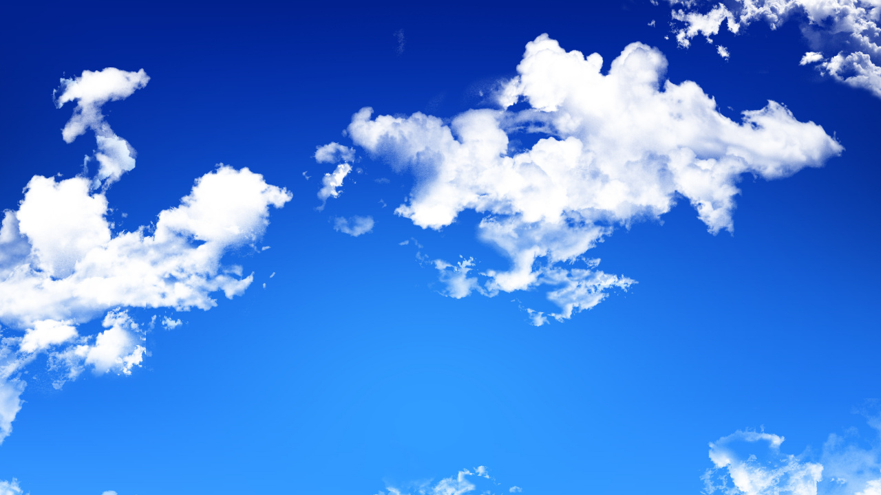 Обои облако, дневное время, синий, кучевое облако, атмосфера в разрешении 1280x720