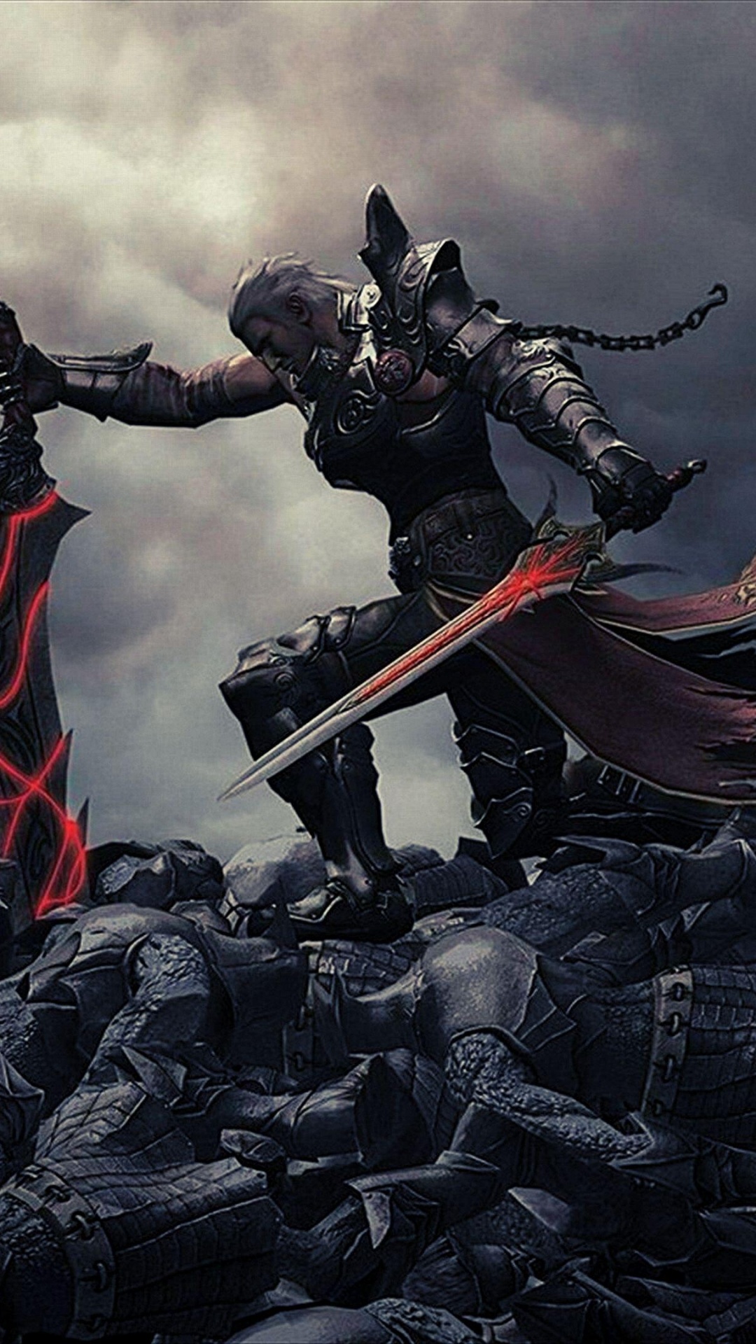 Обои геймер, природа, горный рельеф, человек, зима в разрешении 1080x1920