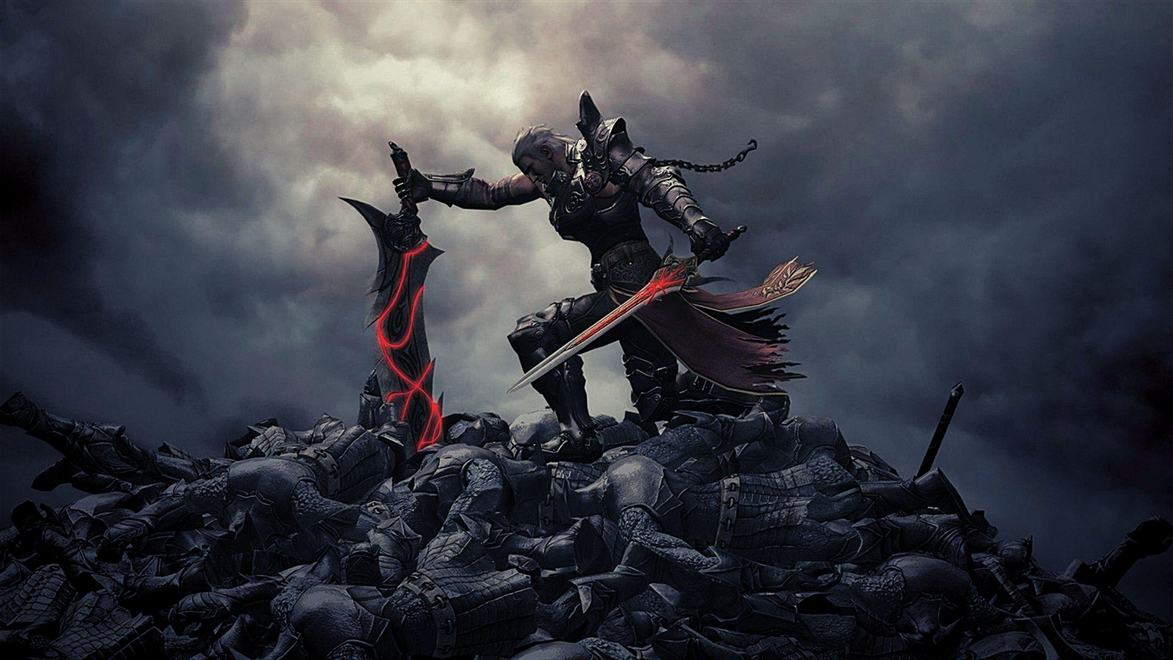 Обои геймер, природа, горный рельеф, человек, зима в разрешении 3840x2160