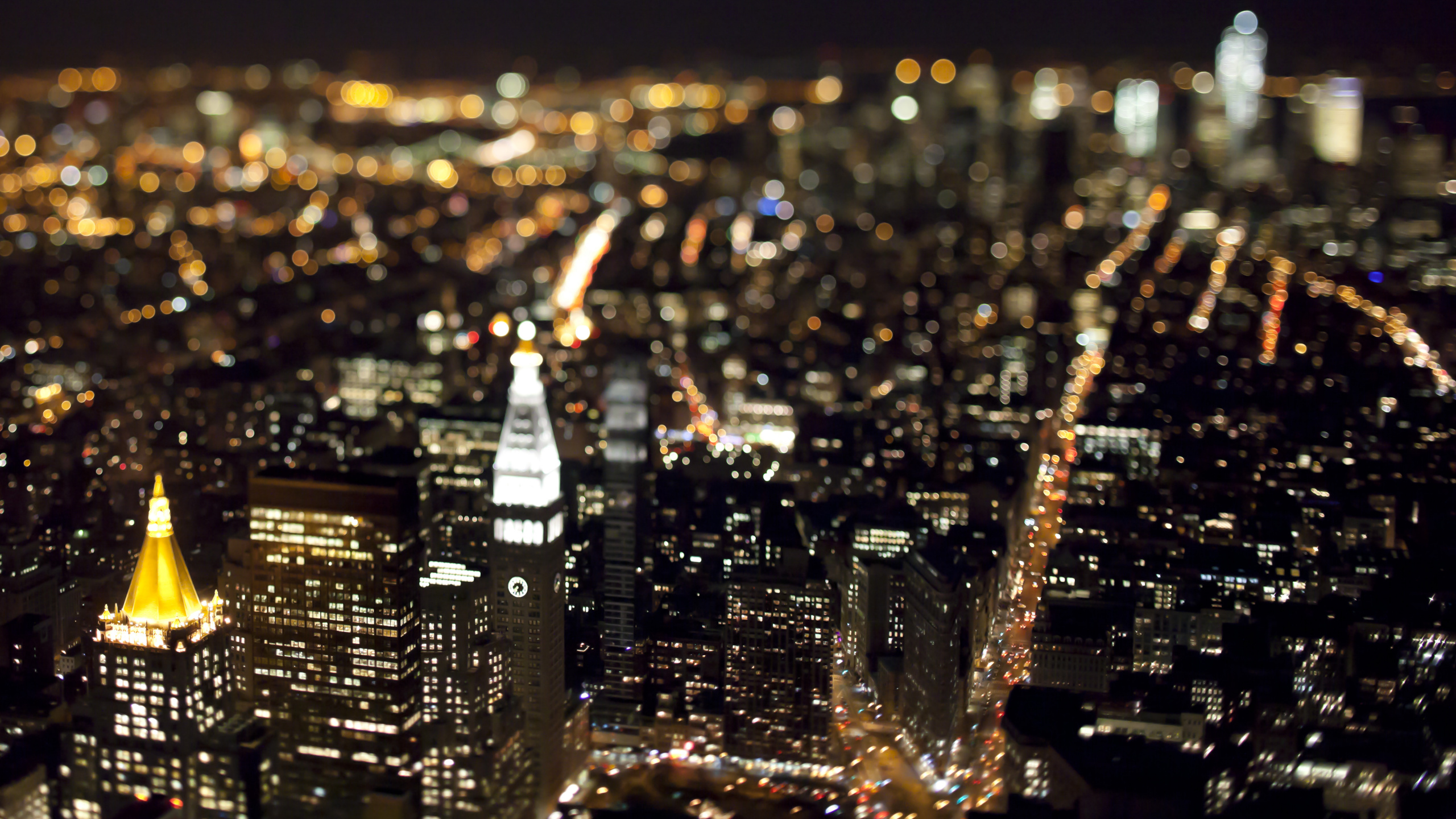 Обои Нью-Йорк, Манхеттен, городской пейзаж, метрополия, город в разрешении 2560x1440