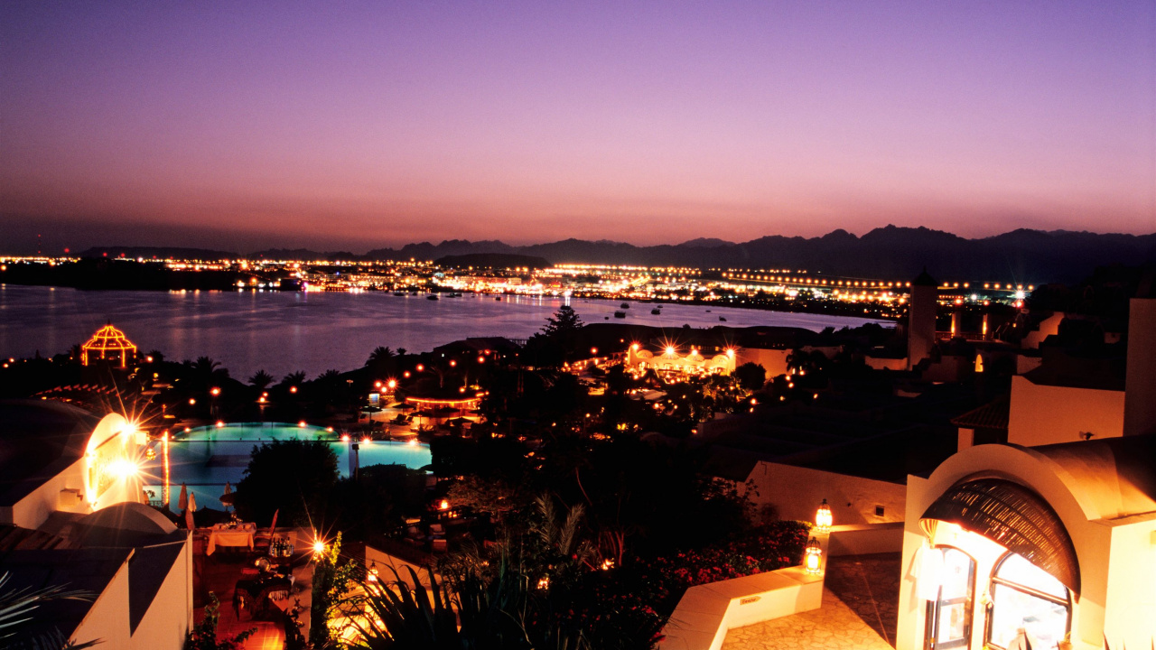 Обои туризм, путешествие, ночь, вечер, освещение в разрешении 1280x720