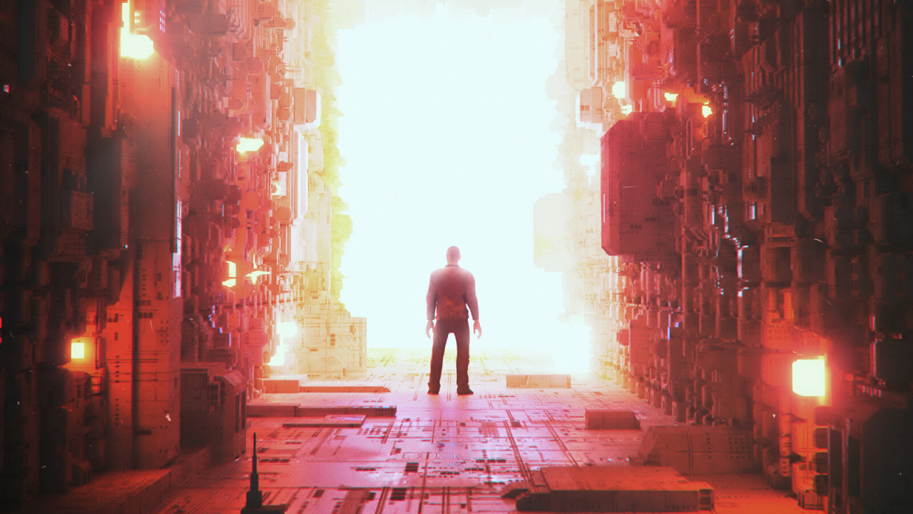 Обои свет, красный цвет, темнота, ночь, тепло в разрешении 1280x720