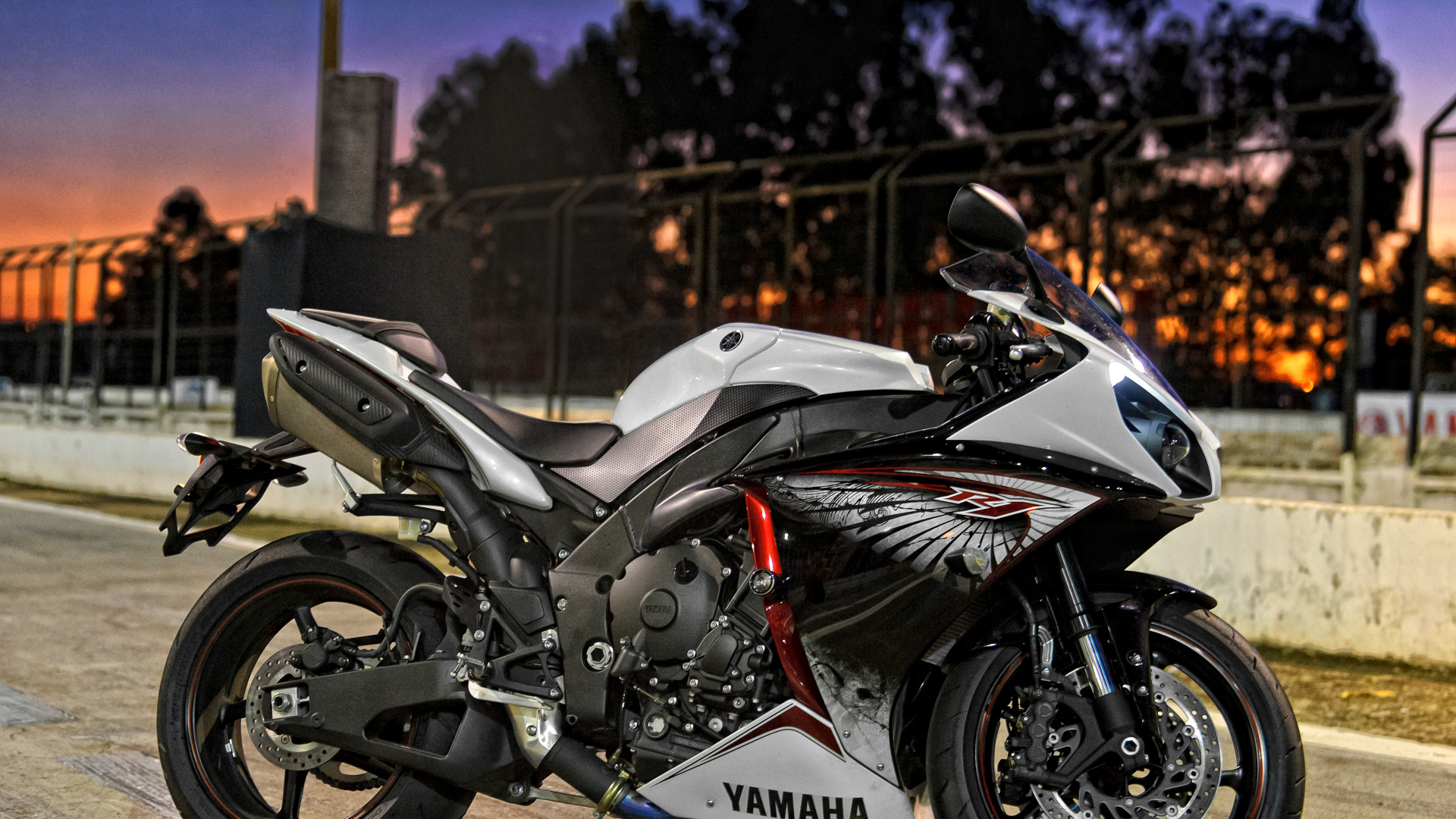 Обои Ямаха мотор Компани, мотоцикл, спортивный мотоцикл, авто, обод в разрешении 1920x1080