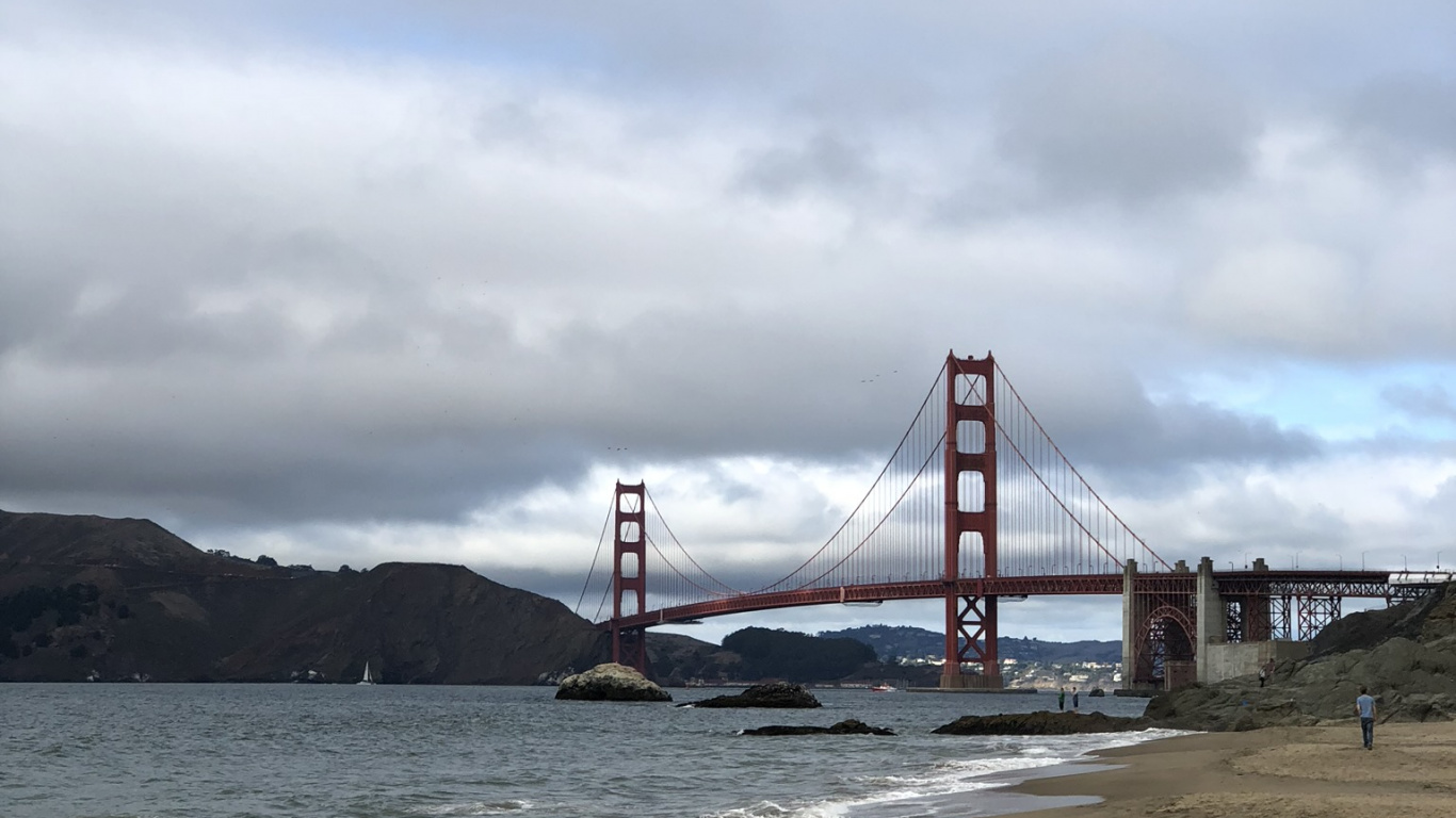 Обои Сан Франциско, море, побережье, вода, физика в разрешении 1366x768