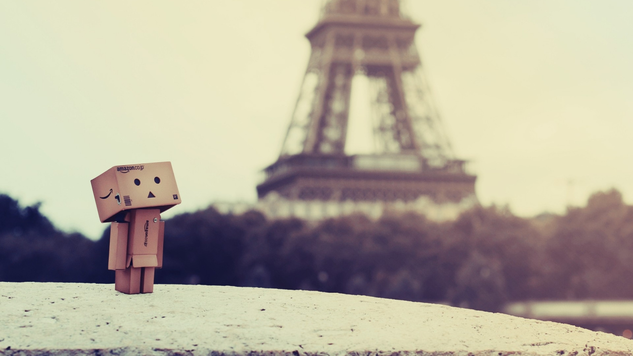 Обои небо, робот, danboard, Париж в разрешении 1280x720