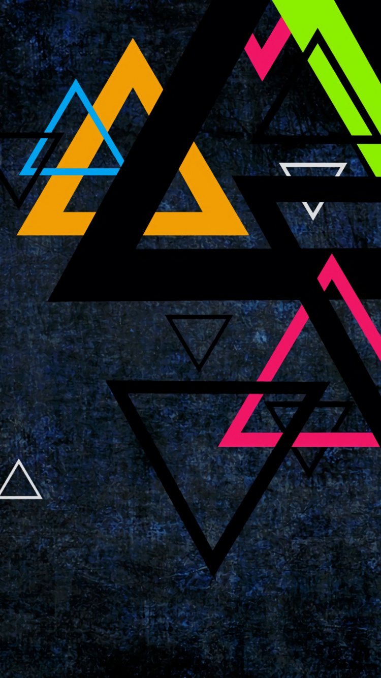 Обои треугольник, асфальт, электрик, параллель, лого в разрешении 750x1334