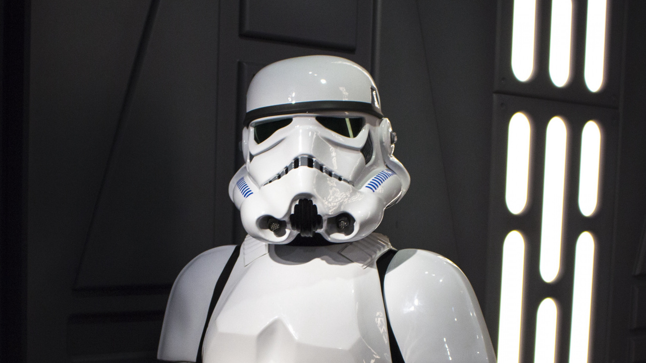 Обои фигурка, космос, Люк Скайуокер, робот, штурмовик в разрешении 1280x720