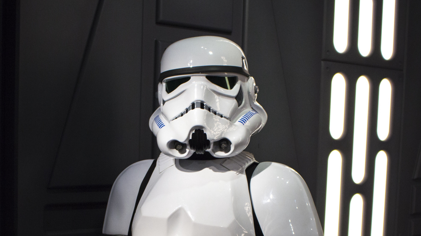 Обои фигурка, космос, Люк Скайуокер, робот, штурмовик в разрешении 1366x768