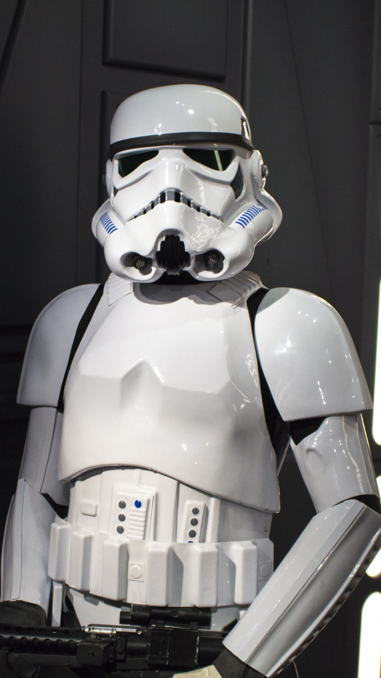 Обои фигурка, космос, Люк Скайуокер, робот, штурмовик в разрешении 750x1334