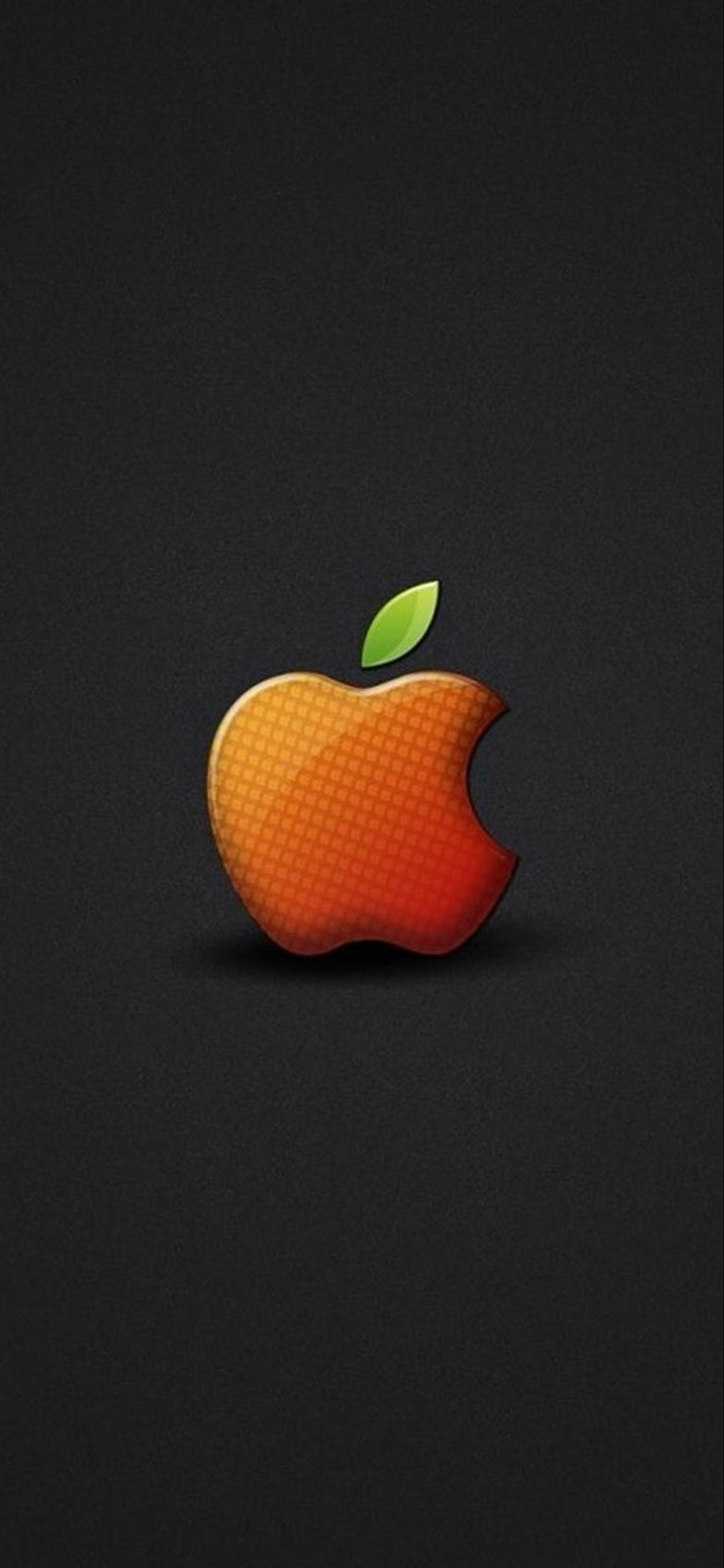 Обои apple, фрукты, Апельсин, растение, лого в разрешении 1242x2688