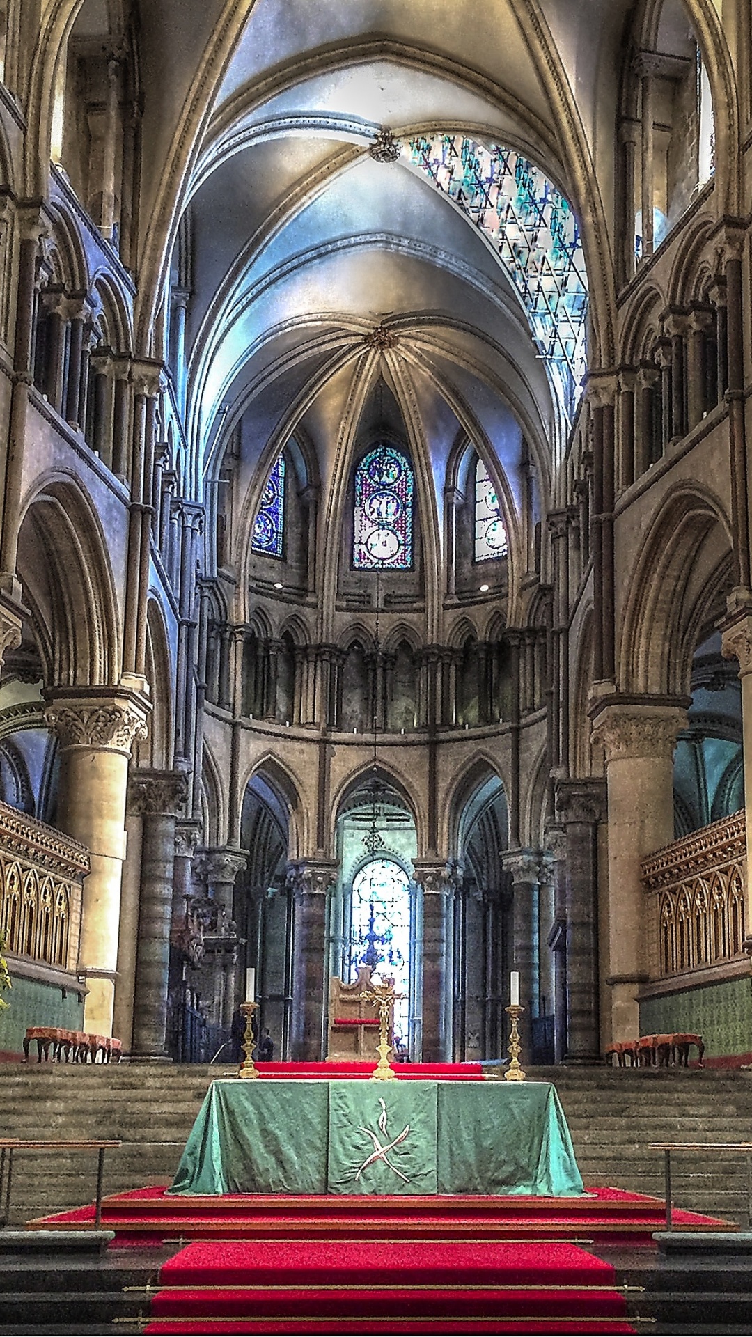 Обои Кентерберийский собор, собор, место поклонения, здание, средневековая архитектура в разрешении 1080x1920