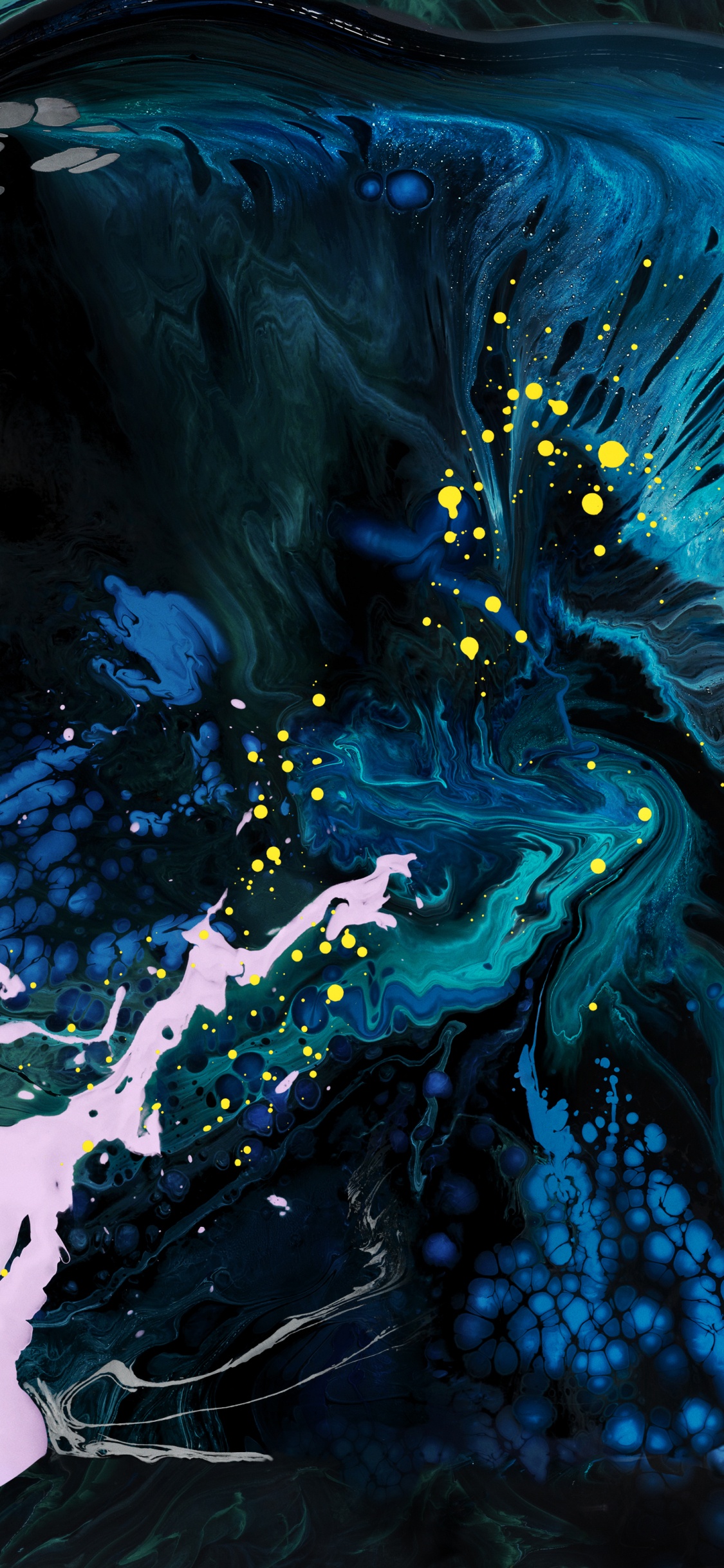 Обои apple, макбук Эйр, вода, графика, жидкий в разрешении 1125x2436