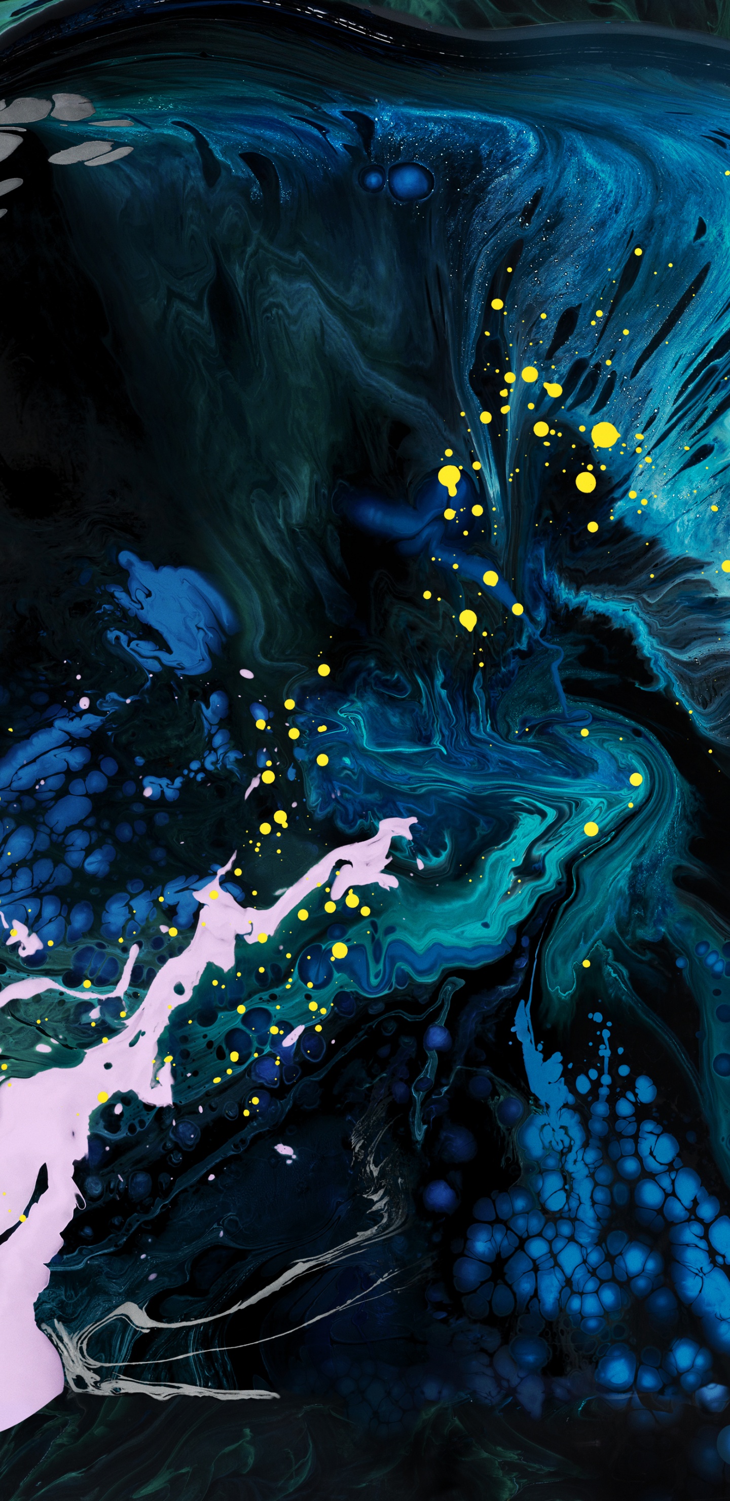 Обои apple, макбук Эйр, вода, графика, жидкий в разрешении 1440x2960