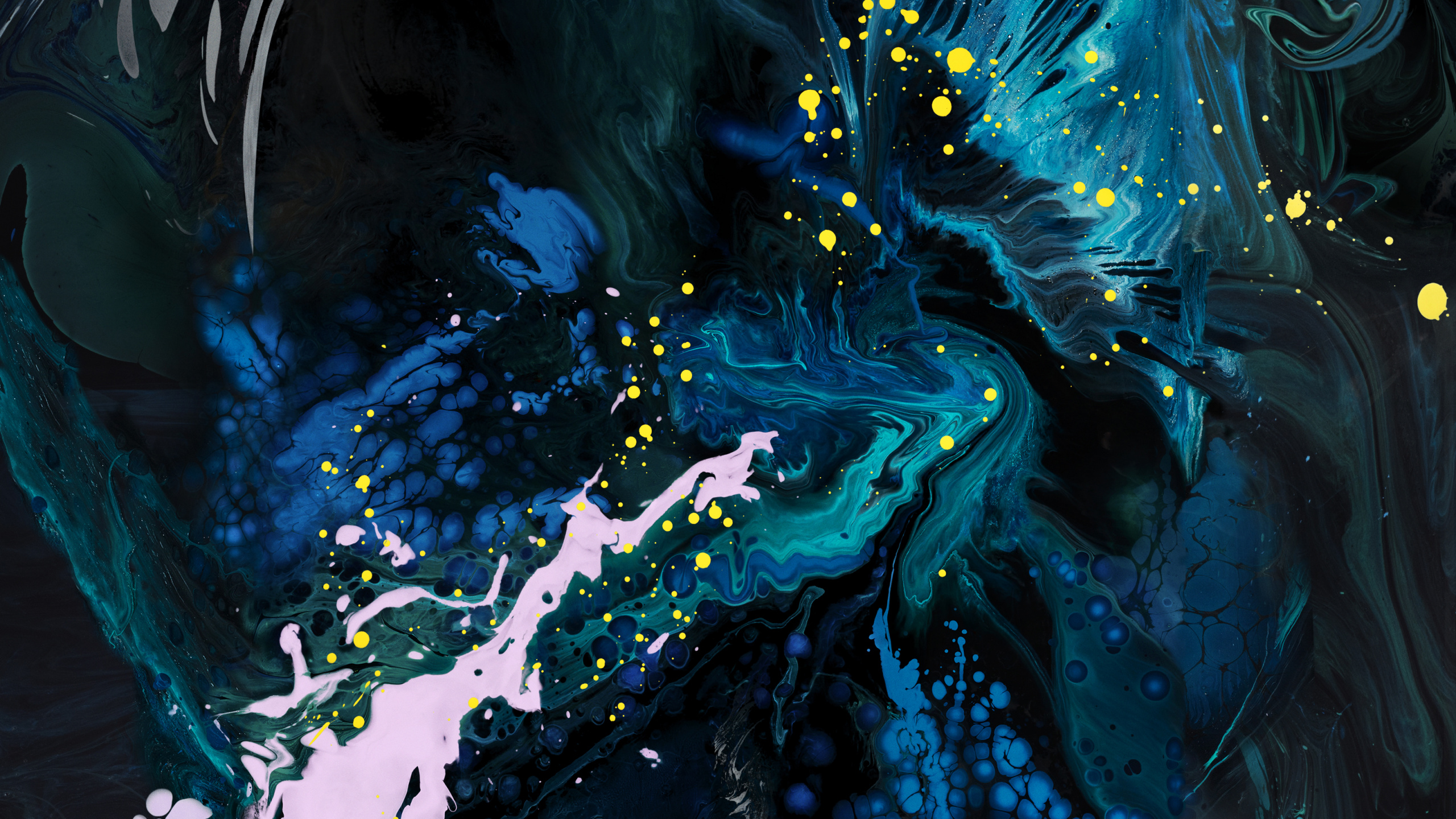 Обои apple, макбук Эйр, вода, графика, жидкий в разрешении 2560x1440