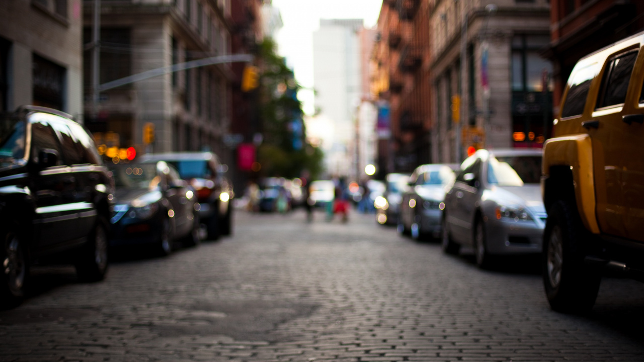 Обои улица, дорога, город, городской район, авто в разрешении 1280x720