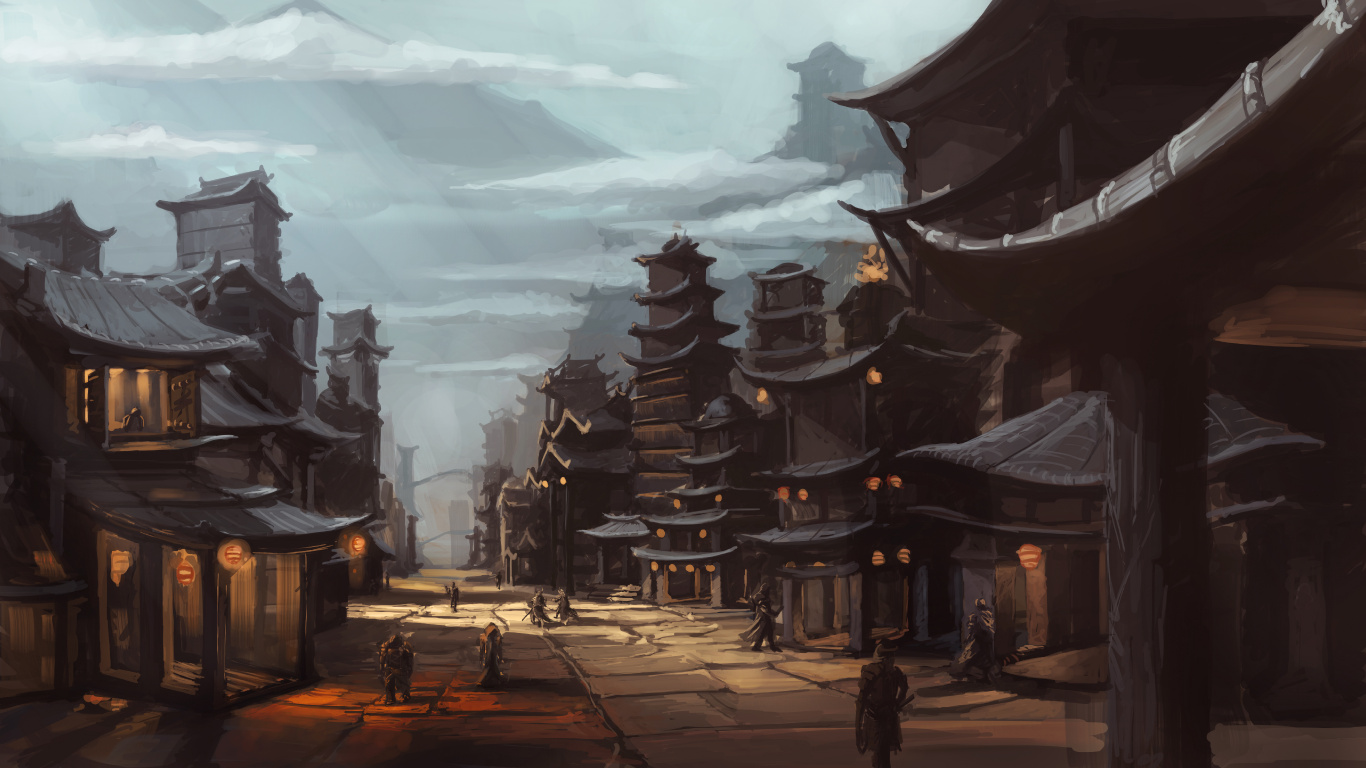 Обои фантастическое искусство, арт, цифровое искусство, фэнтези, живопись в разрешении 1366x768