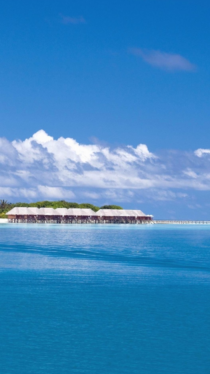 Обои рангали, прибежище, Остров, пляж, море в разрешении 720x1280