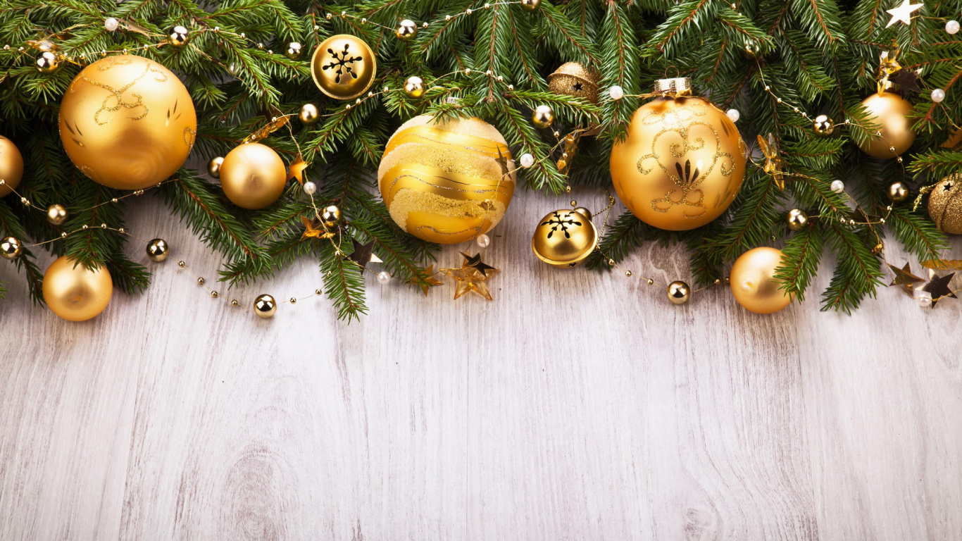 Обои Рождественский день, Рождественские украшения, рождественский орнамент, дизайн, Рождество в разрешении 1366x768