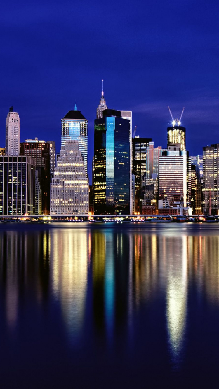 Обои город, городской пейзаж, линия горизонта, метрополия, городской район в разрешении 750x1334