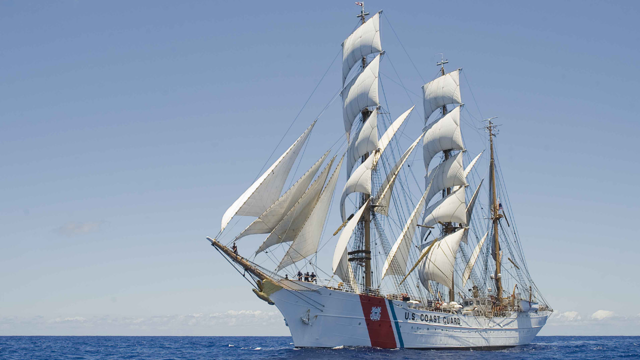 Обои корабль, парусник, баркентины, высокий корабль, лодка в разрешении 1280x720