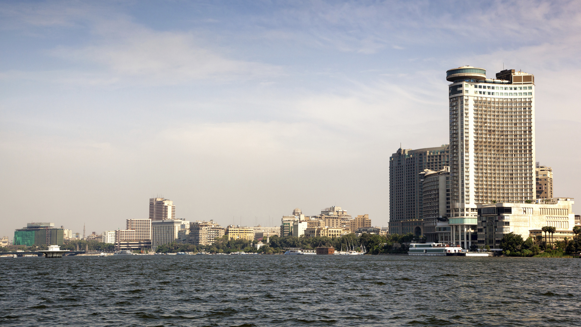 Обои линия горизонта, Нил, город, небоскреб, городской пейзаж в разрешении 1920x1080