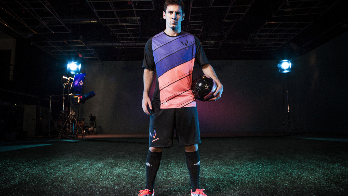 Обои Лионель Месси, ФК Барселона, Футбольный игрок, Представление, фэшн в разрешении 1366x768